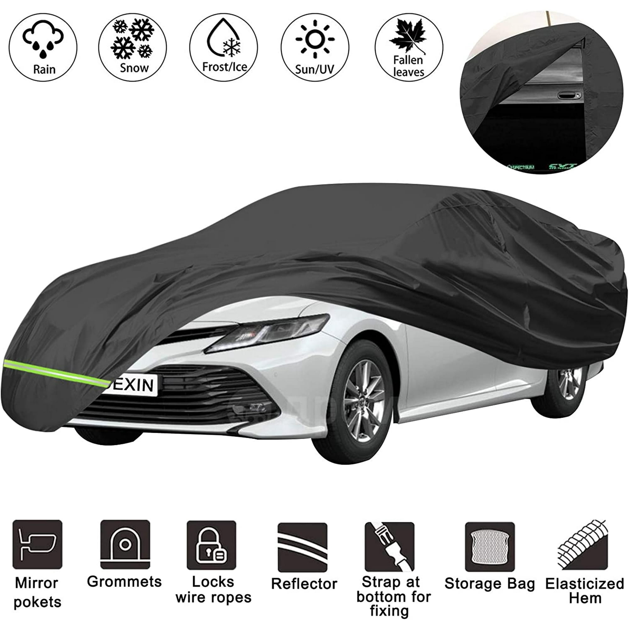Car Cover All Weather Protection Waterproof Sun Rain UV Protection Fit for Wrangler 1987-2021 JK TJ 4 Doors JL CJ YJ Car Cover All Weather Protection Waterproof Sun Rain UV Protection Fit for Wrangler 1987-2021 JK TJ 4 Doors JL CJ YJ